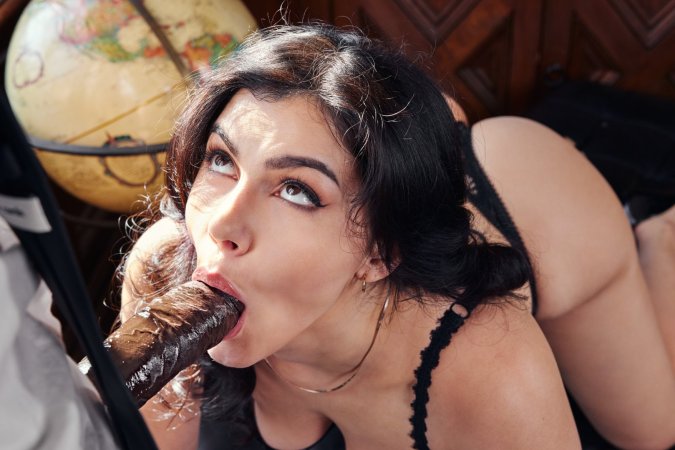 Valentina Nappi rides her boss while deepthroating for a facial — Valentina Nappi & Jax Slayher #8