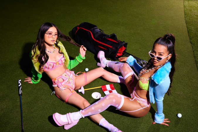 Lulu Chu and Jennie Rose relax with lingerie licking after a stressful golf match — Lulu Chu & Jennie Rose #8